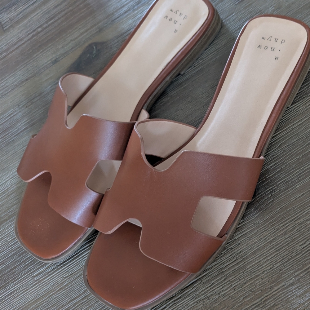 a‎ new day Tan Slide Sandals
